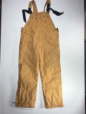 Wells Lamont Overalls Brown Duck Canvas Insulated Mens Large Workwear Bibs